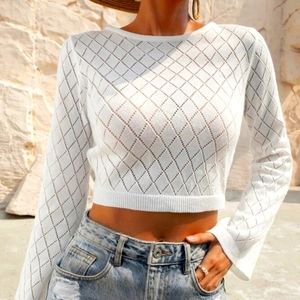 white crop top